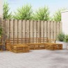 Ensembles de canapés 6 pcs Naturel Bois d'Acacia Massif 616244616244