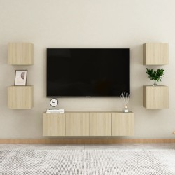 Ensemble de meubles TV 6 pcs Chêne sonoma Bois d'ingénierie 616246616246