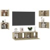 Ensemble de meubles TV 6 pcs Chêne sonoma Bois d'ingénierie 616246616246