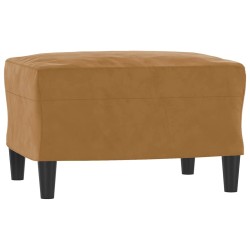 Fauteuil avec repose-pied Marron 60 cm Velours 616248616248