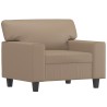 Fauteuil avec repose-pied Cappuccino 60 cm Similicuir 616249616249