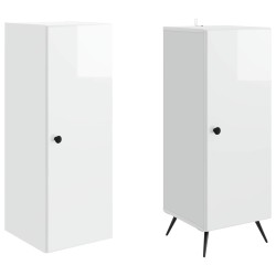 Ensemble de Meubles 2 pcs Blanc brillant Bois d'ingénierie 616252616252