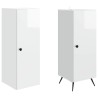 Ensemble de Meubles 2 pcs Blanc brillant Bois d'ingénierie 616252616252