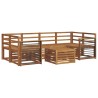Ensembles de canapés 7 pcs Naturel Bois d'Acacia Massif 616258616258