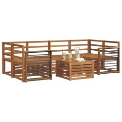 Ensembles de canapés 7 pcs Naturel Bois d'Acacia Massif 616258616258