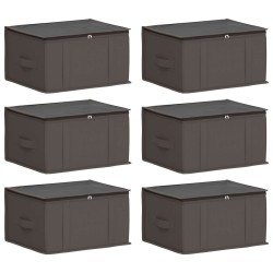 Boîte de rangement avec fenêtre transparente 6 pcs Gris 616259616259