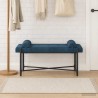 Banc capitonné à boutons avec coussins Bleu 110 x 40 x 46 cm 616261616261