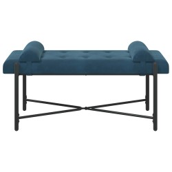 Banc capitonné à boutons avec coussins Bleu 110 x 40 x 46 cm 616261616261