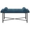 Banc capitonné à boutons avec coussins Bleu 110 x 40 x 46 cm 616261616261