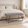 Banc avec capitonnage bouton Taupe 110 x 40 x 46 cm Tissu 616264616264