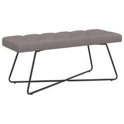 Banc avec capitonnage bouton Taupe 110 x 40 x 46 cm Tissu 616264616264