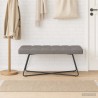 Banc avec capitonnage bouton Taupe 110 x 40 x 46 cm Tissu 616264616264