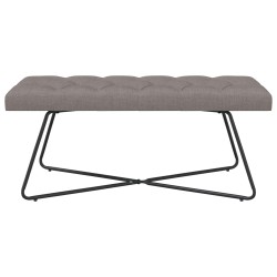 Banc avec capitonnage bouton Taupe 110 x 40 x 46 cm Tissu 616264616264