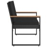 Banc extérieur avec coussin Noir 107 x 61 x 80 cm polyrotin 616265616265