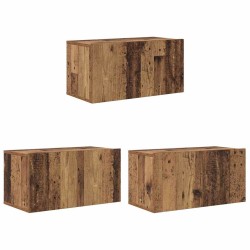 Ensemble meuble TV Montage mural 3 pcs Marron 60 x 30 x 30 cm 616266616266