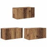 Ensemble meuble TV Montage mural 3 pcs Marron 60 x 30 x 30 cm 616266616266