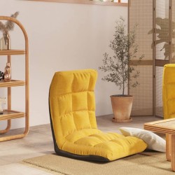 Chaise pliable de sol Jaune moutarde Tissu 616269616269