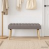 Banc capitonné canal Taupe 110 x 40 x 46 cm Tissu 616272616272