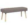 Banc capitonné canal Taupe 110 x 40 x 46 cm Tissu 616272616272