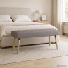 Banc capitonné canal Taupe 110 x 40 x 46 cm Tissu 616272616272