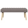 Banc capitonné canal Taupe 110 x 40 x 46 cm Tissu 616272616272