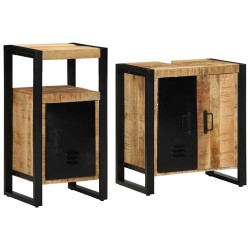 Ensemble de mobilier de salle de bain 2 pcs Marron et Noir 616275616275