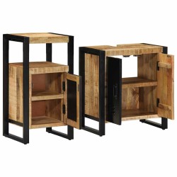 Ensemble de mobilier de salle de bain 2 pcs Marron et Noir 616275616275