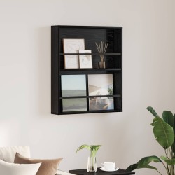 Étagère à magazines avec étagère Chêne noir 60 x 12 x 70 cm 616276616276