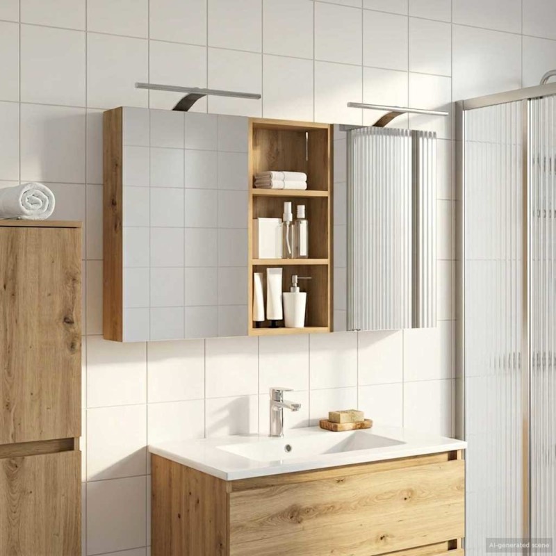 Ensemble de Meubles de Salle de Bain 3 pc 110 x 10,5 x 60,5 cm 616278616278