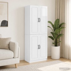 Ensemble de Meubles 2 pcs Blanc brillant Bois d'ingénierie 616280616280