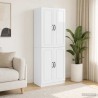 Ensemble de Meubles 2 pcs Blanc brillant Bois d'ingénierie 616280616280