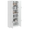 Ensemble de Meubles 2 pcs Blanc brillant Bois d'ingénierie 616280616280