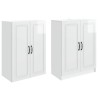Ensemble de Meubles 2 pcs Blanc brillant Bois d'ingénierie 616280616280
