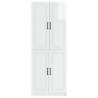 Ensemble de Meubles 2 pcs Blanc brillant Bois d'ingénierie 616280616280