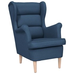 Fauteuil bleu 74x84x100 cm tissu 616283616283