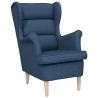 Fauteuil bleu 74x84x100 cm tissu 616283616283