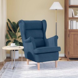 Fauteuil bleu 74x84x100 cm tissu 616283616283