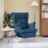 Fauteuil bleu 74x84x100 cm tissu 616283616283