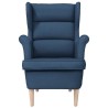 Fauteuil bleu 74x84x100 cm tissu 616283616283