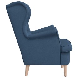 Fauteuil bleu 74x84x100 cm tissu 616283616283