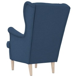 Fauteuil bleu 74x84x100 cm tissu 616283616283