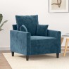 Fauteuil Bleu 60 cm Velours 616285616285