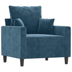 Fauteuil Bleu 60 cm Velours 616285616285