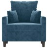 Fauteuil Bleu 60 cm Velours 616285616285