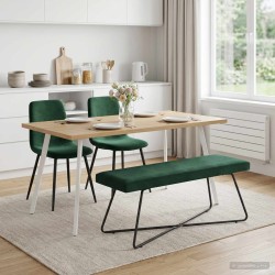 banc Uni Vert foncé 110 x 40 x 45 cm Velours 616289616289