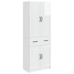 Ensemble de Meubles 2 pcs Blanc brillant Bois d'ingénierie 616291616291