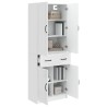 Ensemble de Meubles 2 pcs Blanc brillant Bois d'ingénierie 616291616291