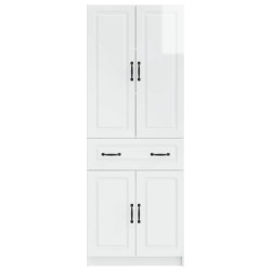 Ensemble de Meubles 2 pcs Blanc brillant Bois d'ingénierie 616291616291