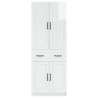 Ensemble de Meubles 2 pcs Blanc brillant Bois d'ingénierie 616291616291