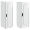 Ensemble de Meubles 2 pcs Blanc brillant Bois d'ingénierie 616292616292